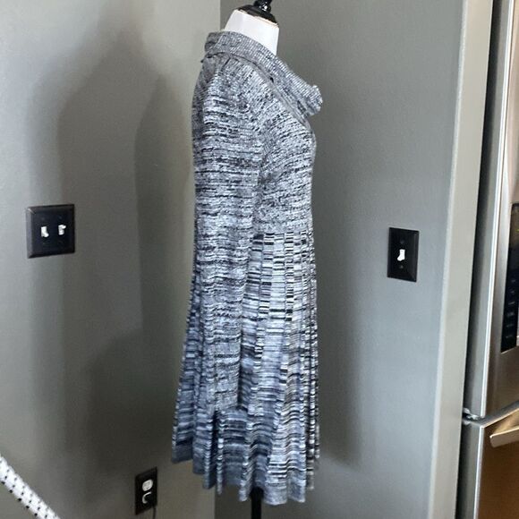 Calvin Klein Women's Long-Sleeve Cowl-Neck Fit & Flare Sweater Dress - Picture 6 of 12